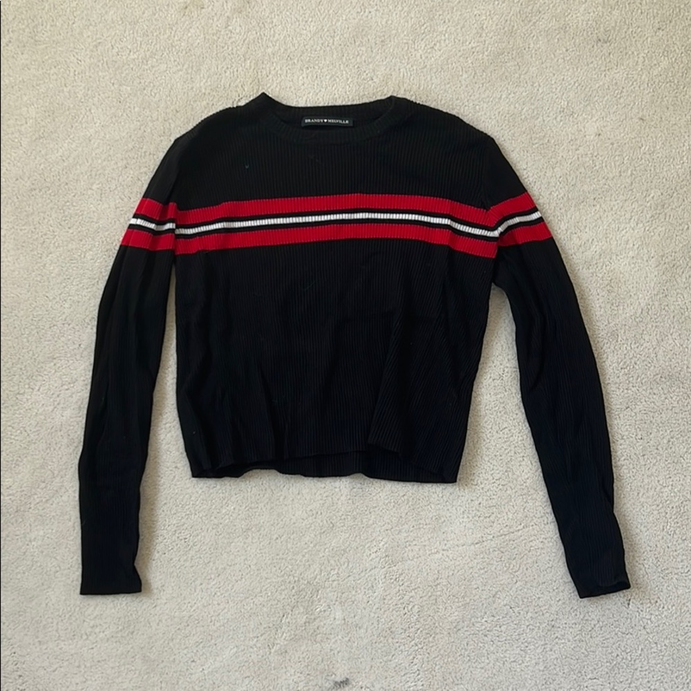 cropped brandy sweater